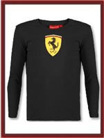 Kids Ferrari Long-Sleeve T-Shirt - Black