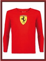 Kids Ferrari Long-Sleeve T-Shirt - Red