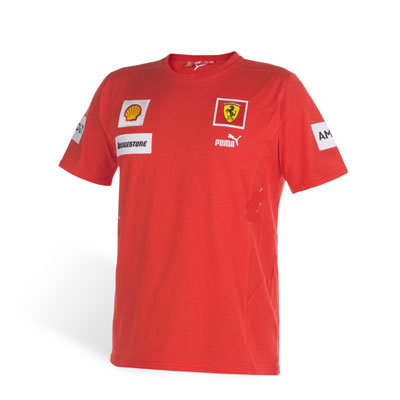 FR8011 Kids Puma Ferrari Red Replica Team T-Shirt - Front View