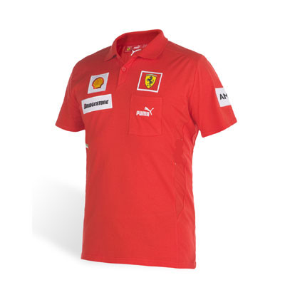 Puma Ferrari Kids Replica Team Polo Shirt - Red (FR8021)