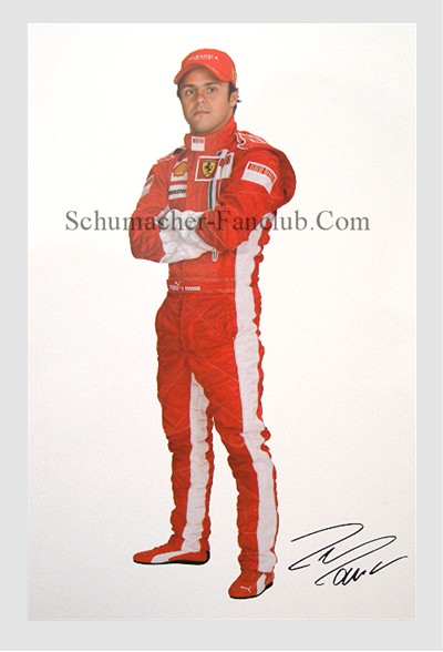 Felipe Massa F2007 Ferrari Promo Card - Front View