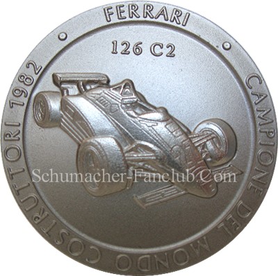 Ferrari 126 C2 Titanium Medal - Front View