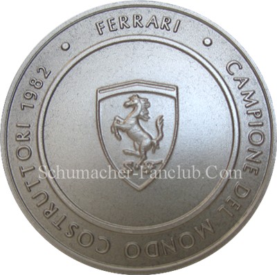 Ferrari 126 C2 Titanium Medal - Back View