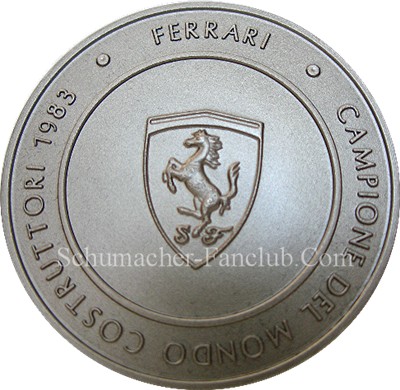 Ferrari 126 C3 Titanium Medal - Back View