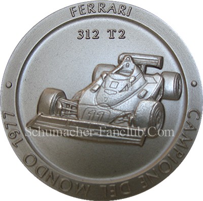Ferrari 312 T2 Titanium Medal - Front View