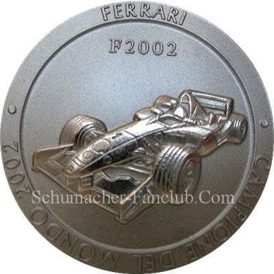 Ferrari F2002 Titanium Medal - Front View