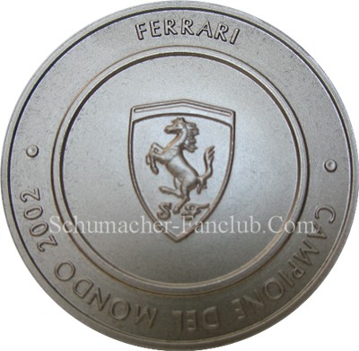 Ferrari F2002 Titanium Medal - Back View