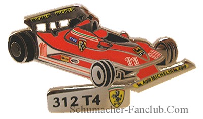 Ferrari 312 T4 F1 Lapel Pin - Detailed View