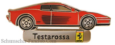 Ferrari Testarossa Car Lapel Pin - Detailed View