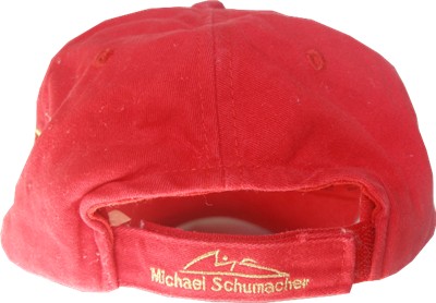 Michael Schumacher signed 2002 World Champion cap - Back View