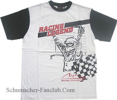 MSF7191 Michael Schumacher Racing Legend T-Shirt - Front View