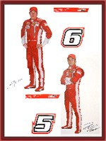 Kimi Raikkonen & Felipe Massa F2007 Ferrari Promo Cards