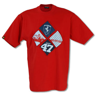 SFR1516 Ferrari T-Shirt with Ferrari Diamond Logo print - Front View