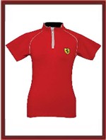 Ferrari Ladies Shield Zip Top - Red