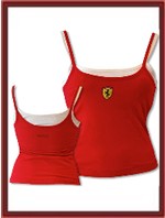 Ferrari Ladies Dual Strap Tee - Red/White